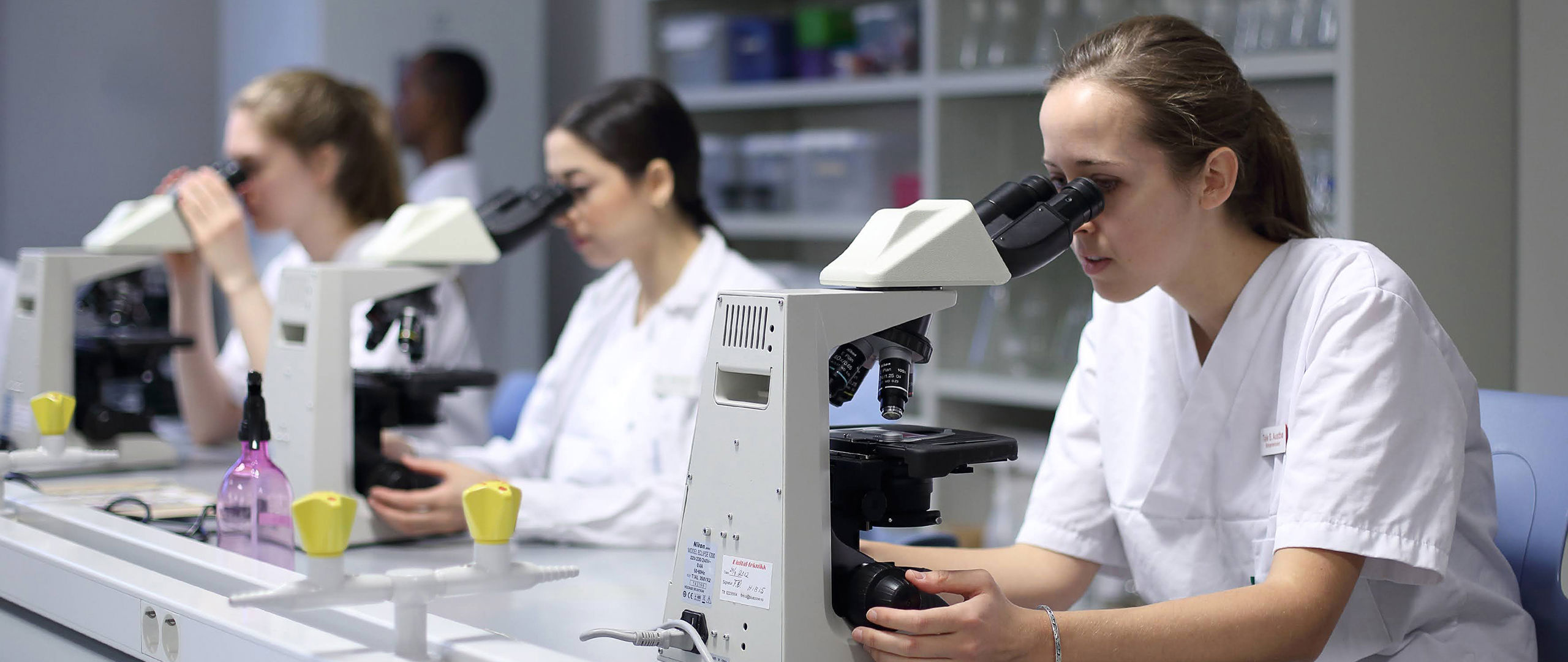 Students at the lab