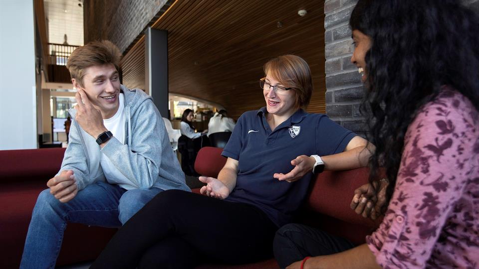 Students in a sofa